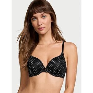 BODY by Victoria Demi Push Up Bra - Smooth - BLACK - POLKA DOT - 36C